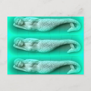 Cartão Postal trio de sereia verde