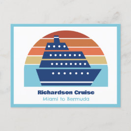 Cartão Postal Trip Sunset Personalizado para a Família de Navios