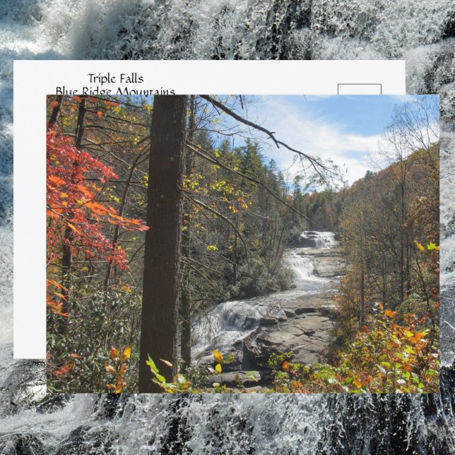 Cartão Postal Triple Falls North Carolina (Criador carregado)