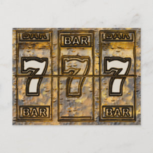 Cartão Postal Triple Sevens Slot Machine Reels