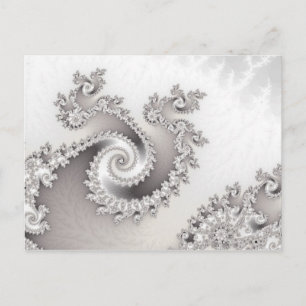 Cartão postal triplo prateado