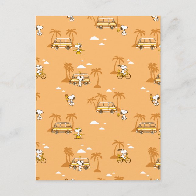 Cartão Postal Trippin rodoviário | Amendoins Snoopy Beach Patter (Frente)