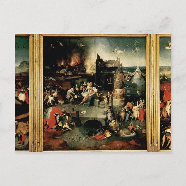 Cartão Postal Triptych: A tentação de St Anthony (Frente)