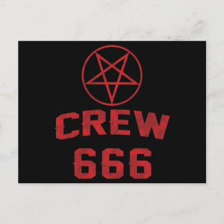 Cartão Postal Tripulação 666 Pentagrama