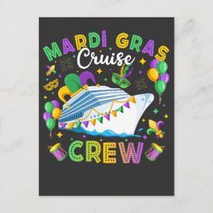Cartão Postal Tripulação do Cruzeiro Mardi Gras Combinando