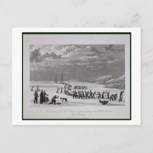 Cartão Postal Tripulações de H.M.S. Hecla & Griper cortando Wi