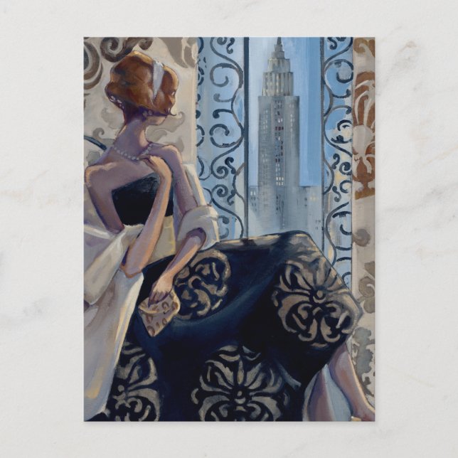 Cartão Postal Trish Biddle New York Black Dress (Frente)