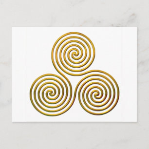 Cartão Postal Triskele-gold