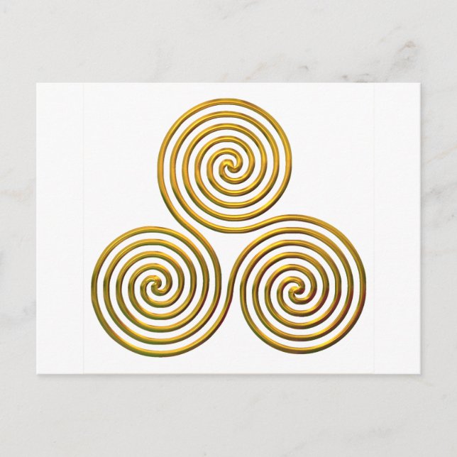 Cartão Postal Triskele-gold (Frente)