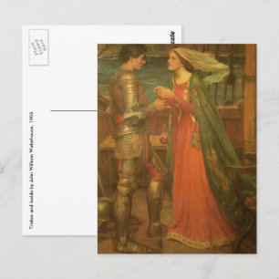 Cartão Postal Tristan e Isolde por John William Waterhouse
