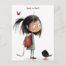 Cartão Postal Triste estudante