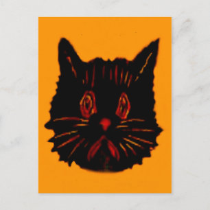 Cartão Postal Triste Infeliz Frown Sombrio Sombrio Baixo Gato Pr