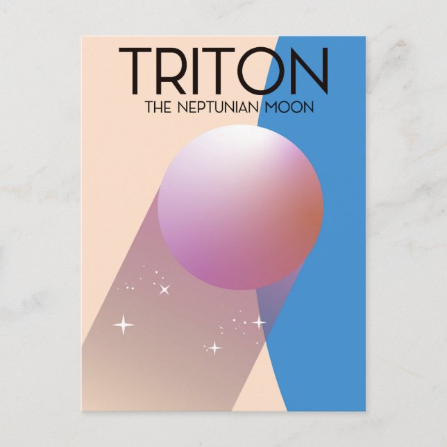 Cartão Postal Triton - A lua de Netuno (Frente)