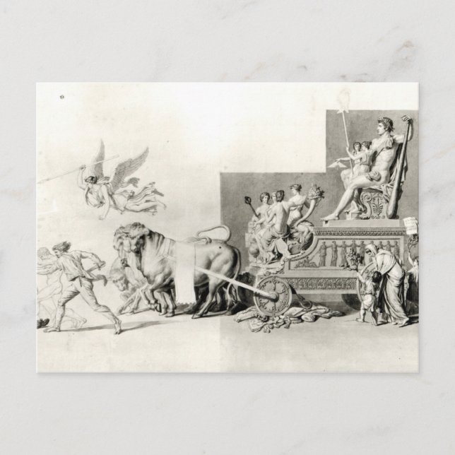 Cartão Postal Triunfo do Povo Francês sobre a Monarquia (Frente)