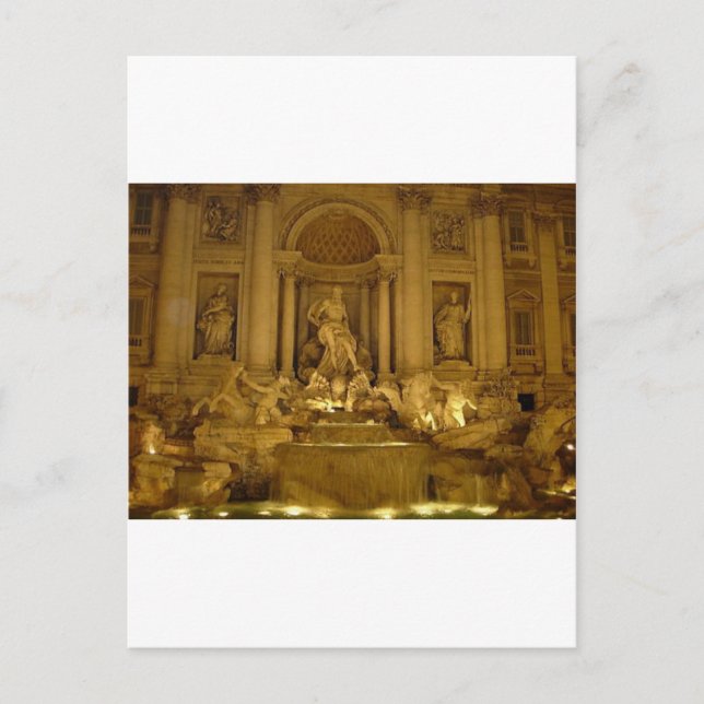 Cartão Postal Trivi Fountain (Frente)