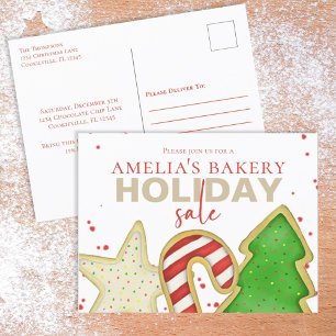 Cartão Postal Troca de Biscoitos Doce Caprichoso de Natal