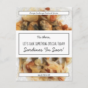 Cartão Postal Troca de Receita Branca de Script Preto Personaliz