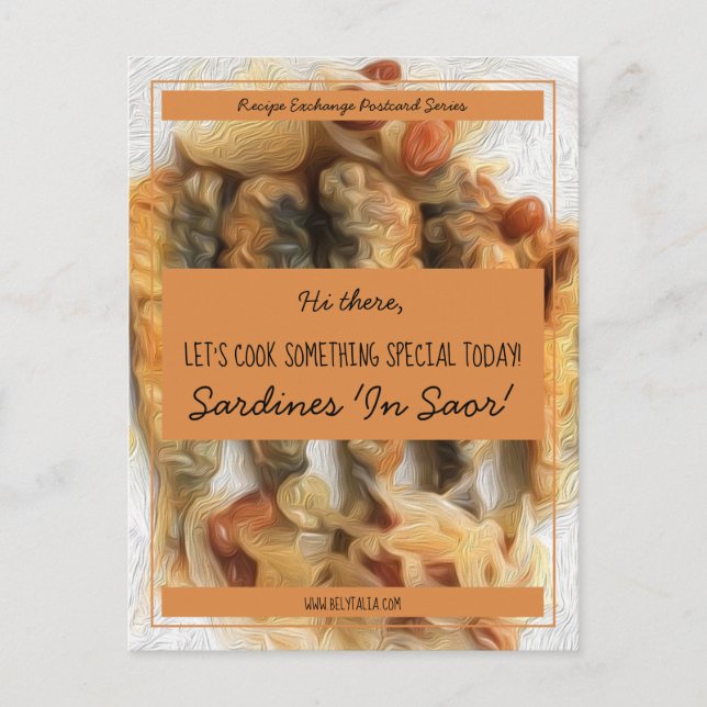 Cartão Postal Troca de Receita de Script Preto Saffron Personali (Frente)