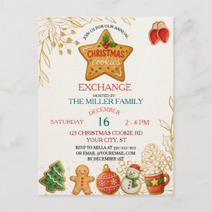 Cartão Postal Trocas de Cookies de Festa de Fim de Ano