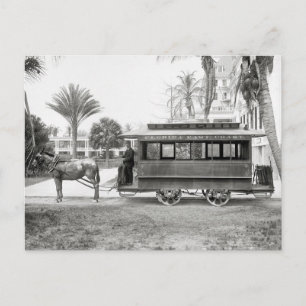 Cartão Postal Trolebus da Costa Leste da Flórida, 1905