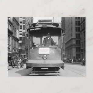 Cartão Postal Trolebus da Ponte de Brooklyn, 1915