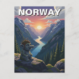 Cartão Postal Troll da Noruega