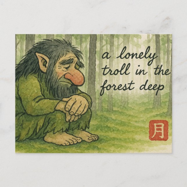 Cartão Postal Troll Etegami Postcard (Frente)