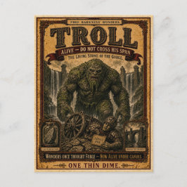 Cartão Postal Troll, Monstro de Circo Antigo