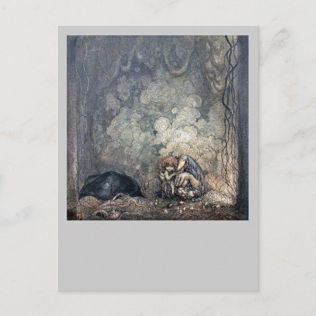 Cartão Postal Troll que guardara a criança (Frente)