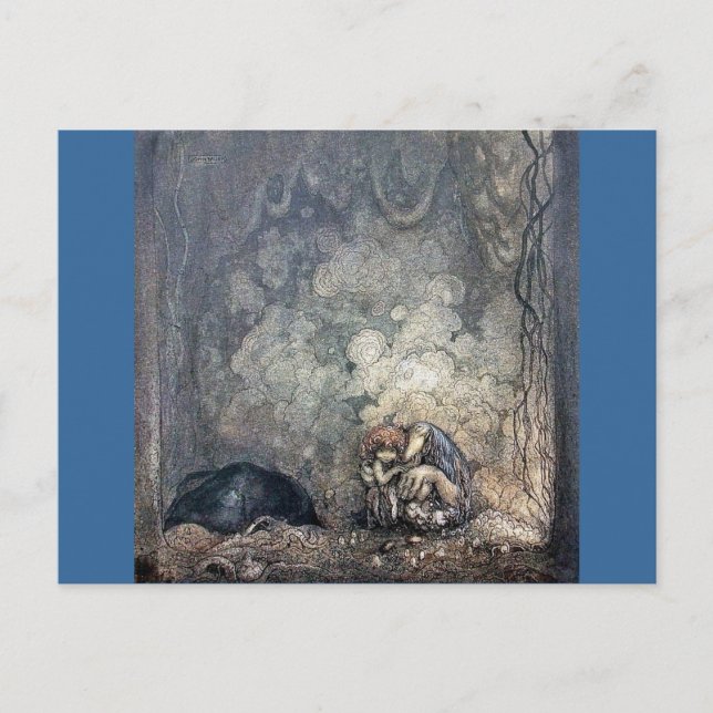 Cartão Postal Troll segurando filho (Frente)