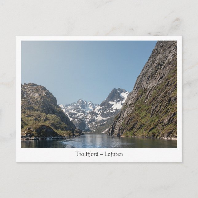 Cartão Postal Trollfjord Lofoten (Frente)