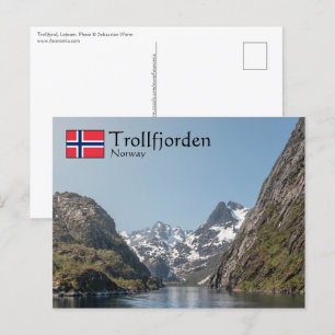 Cartão Postal Trollfjorden Noruega