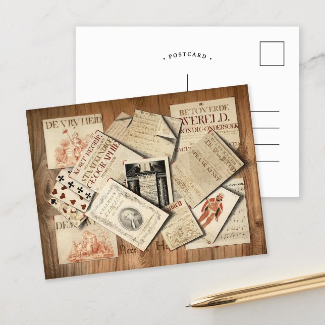Cartão Postal Trompe l’œil | Piere De Hoop (Criador carregado)