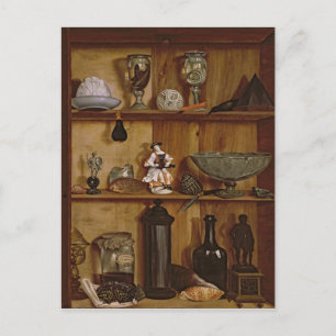 Cartão Postal Trompe l'Oeil com uma Estatueta de Hércules