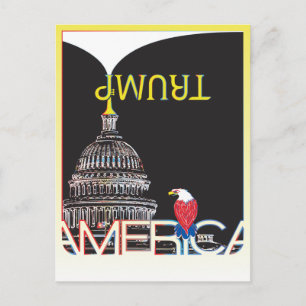 Cartão Postal Trompete e Capitólio TRUMP