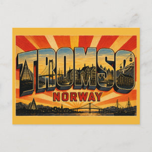 Cartão Postal Tromsø Noruega Catedral Ártica