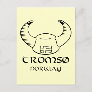 Cartão Postal Tromso Norway Viking Hat