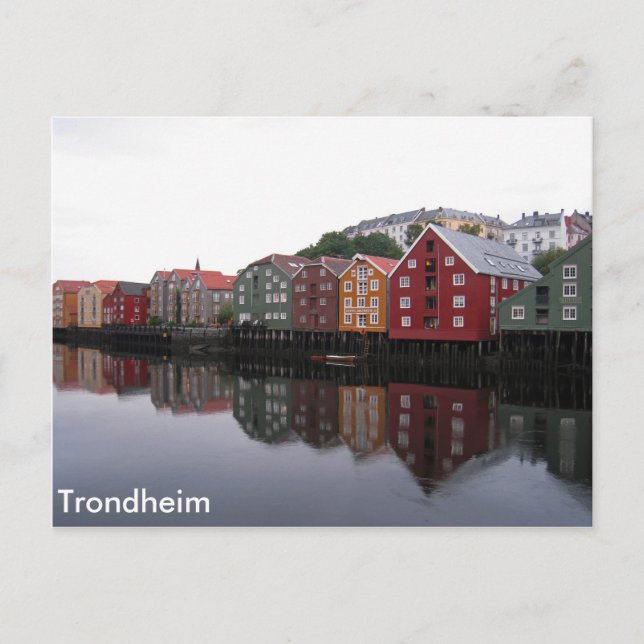 Cartão Postal Trondheim, Noruega (Frente)