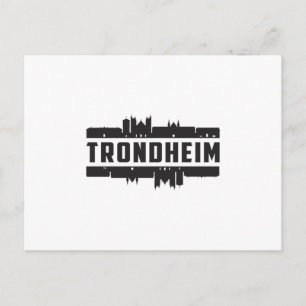 Cartão Postal Trondheim Norway City Skyline Cityscape Trip Gift