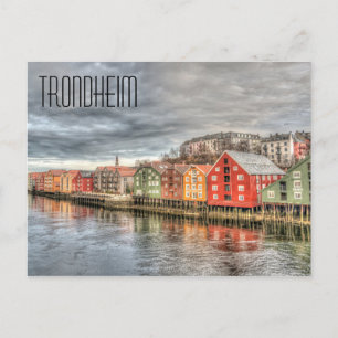 Cartão Postal Trondheim Norway Waterfront