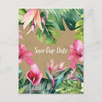 Tropical Aloha Floral Luau Kraft Salvar a Data