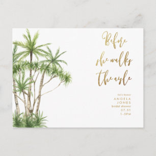 Cartão Postal Tropical antes de ela caminhar pelo Chá de panela