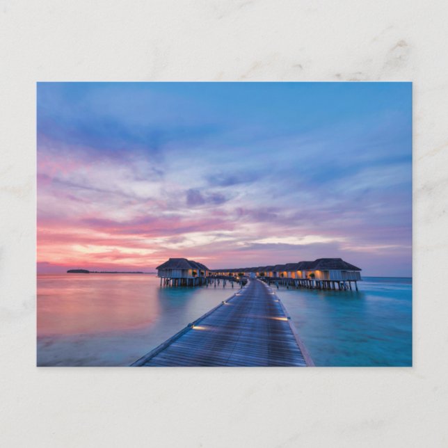 Cartão Postal Tropical Beaches | Maldives Bungalows (Frente)