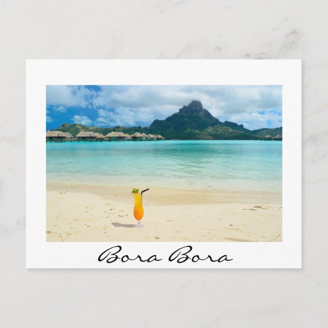 Cartão postal tropical Bora Bora (Frente)