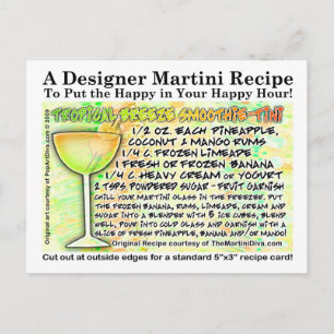 Cartão postal Tropical Breeze Smoothie Martini