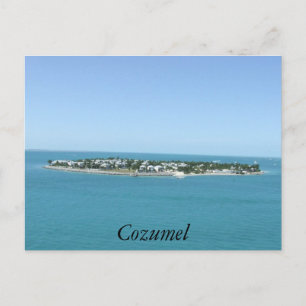 Cartão postal tropical de água azul da ilha Cozu