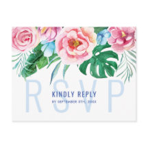 Tropical Floral Colorful Palm Sai Casada RSVP