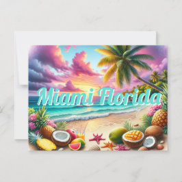 Cartão postal tropical Miami Flórida