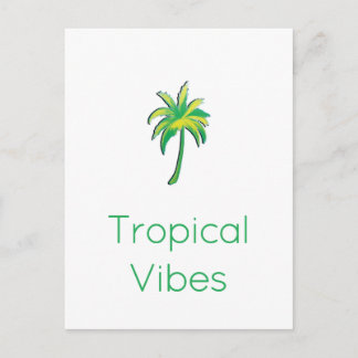 Cartão Postal Tropical palm tree card 