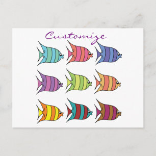 Cartão Postal Tropical Peixe Tropical Thunder_Cove multicolor